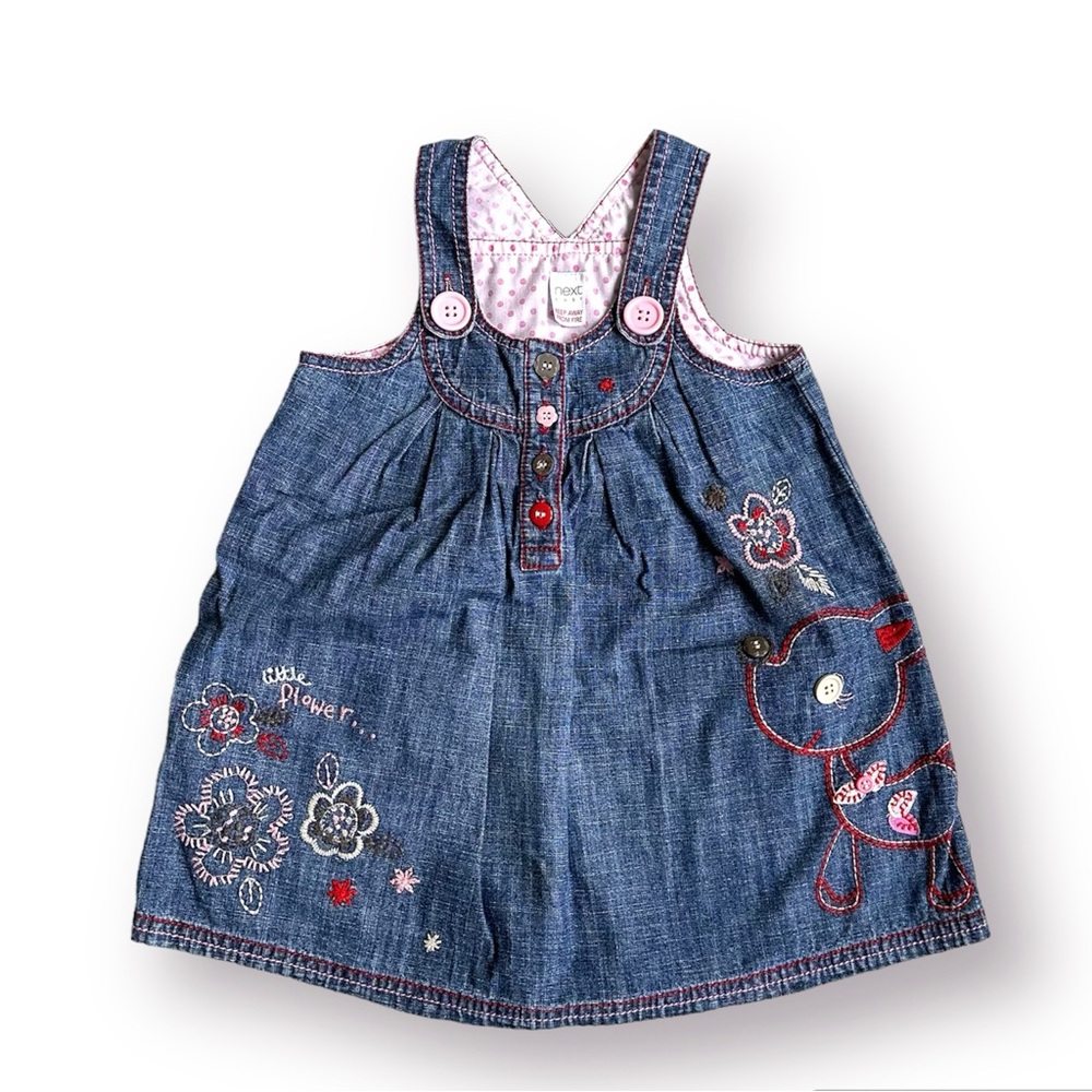EUC Next Denim Jumper 12-18 Months
